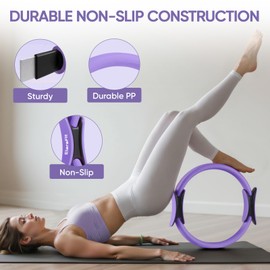 ElaraFit Pilates Kit for Women Home Workout Equipment with Magic Circle Ring, Yoga Ball, Resistance Bands, Complete Fitness Starter Set for Core Strength Toning