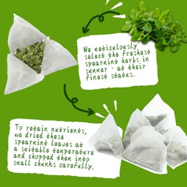 Jarteela - Spearmint Tea Bag, 1.5g x 60 Count - Pure Spearmint Leaves - Natural Herbal Tea Bags for Digestion - Non-GMO - Caffeine-free Tea