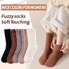 Womens Fuzzy Socks Warm Fluffy Winter Cozy Thick Plush Microfiber