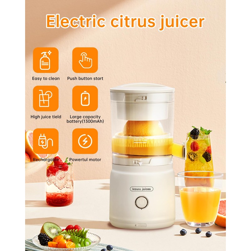 Orange Citrus Juicer, Electric Portable Lemon Juicer,Citrus Squeezer for Lemon
