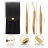 POCMKO High Precision Lash Tweezers Set, 3 PCS Eyelash Extension