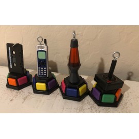 Pop Culture Trivial Pursuit Christmas Ornament Keychain Cassette Atari Lava Lamp (Mixed Tape)