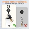 FIGCY 2 Pack Retractable Key-chain with 23.6-Inch Steel Cable and