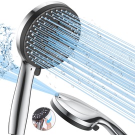 VOXON High Pressure Shower Head with 10 Jet Types, Shower Head Water Saving, Shower Head Pressure Increasing, Shower Head XXL High Water Pressure Strong Jet for Cleaning Bathtub, Tiles, Pets