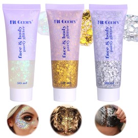 Miioto Body Glitter Gel, Festival Glitter Face, Glitter Hair