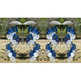 Southern Metal Blue Dolphin Wind Chime Mobile Hand-Crafted Capiz Seashells, Pack of 3 G-74
