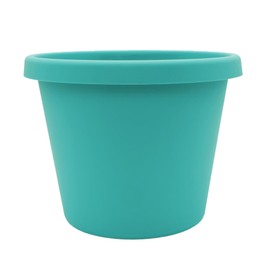The HC Companies 20 Inch Round Prima Planter - Large Plastic Plant Pot with Rolled Rim for Indoor Outdoor Plants Flowers Herbs, Dusty Teal