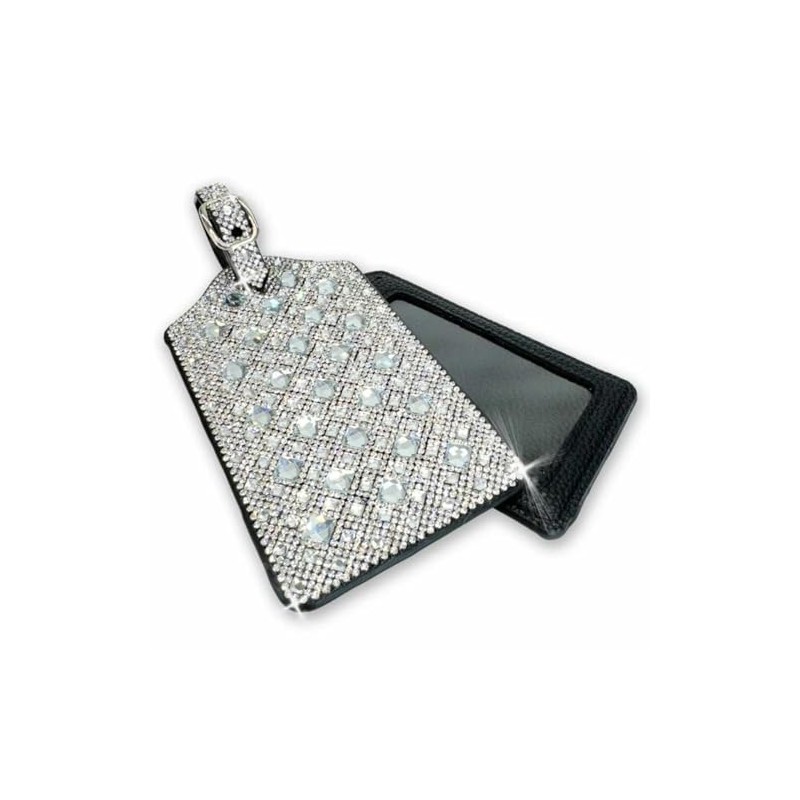 Jacqueline Kent Crystal Adjustable Luggage Tag JKLT101 (Silver)