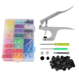 Greensen 375 Sets Snap Fasteners Kit with Pliers, Snaps Pliers Button Press Studs with Storage Box, Sewing Accessories Button Buttons for DIY Baby Kids Jersey Fabric, Hand-Maked, Clothing Repair