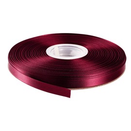 ITIsparkle 3/8" Inch Double Faced Satin Ribbon 50 Yards-Roll Set For Gift Wrapping Scrap Books Party Favor Hair Braids Baby Shower Decoration Floral Arrangement Craft Supplies, Burgundy 277# Ribbon