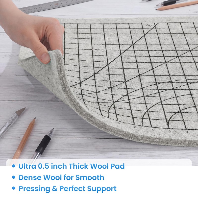 MABOZOO Wool Pressing Mat with Printed Grid, 24 * 18