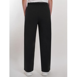 Latuza Women's Petite Lounge Pants Straight Leg Cotton Pants M Black 1 Pack