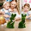 Qukou Moss Easter Bunny Home Decor, Artificial Moss Rabbit for