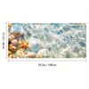 HOMETITUTE Seaside Shell Starfish Scene Window Cling 39.3x17.7 Inch PVC