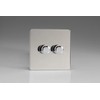 Varilight 2-Gang 2-Way V-Pro Push On/Off Rotary LED Dimmer 2