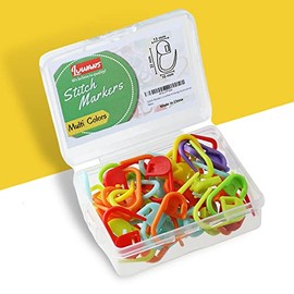 Luwans Stitch Markers for Crocheting - 200 Crochet Markers for Knitting Yarn & DIY Crafts | Lightweight Plastic Stitch Counter, multicolored