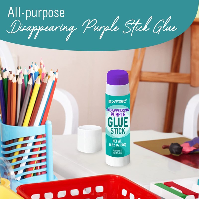 Glue Sticks Bulk Classroom, Purple Glue Sticks for Kids 24