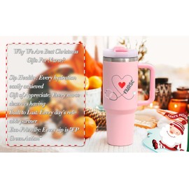 LiqCool 40 Oz Nurse Tumbler With Handle - Funny Gifts for Women, Cute Nursing Student Present for Christmas, Nurses Week, Appreciation, Graduation, Retirement (Pink)