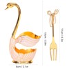 Tableware Sets, Fruit Dessert Flatware Swan Base Holder Spoon Organizer