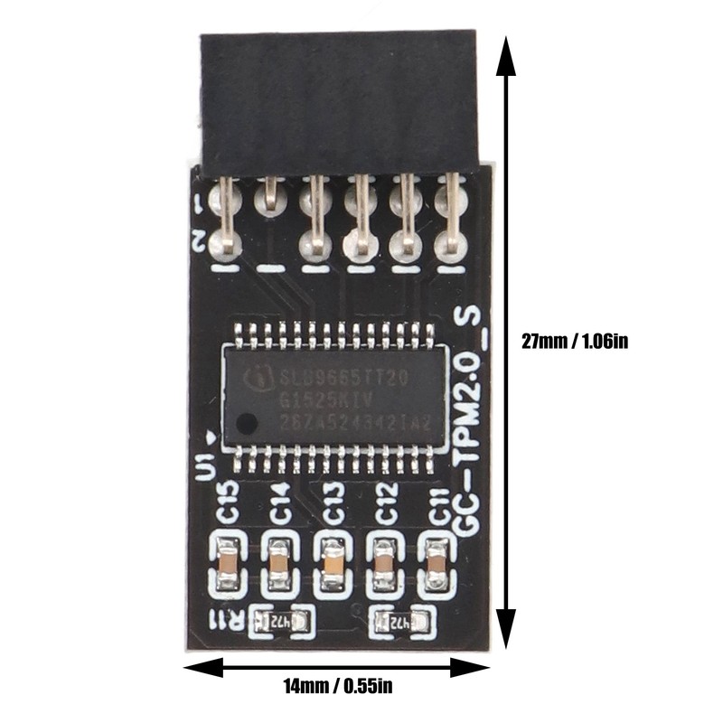 TPM 2.0 Module LPC SPI 12Pin Remote Card Encryption Security