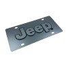 Jeep Black Outline Carbon Stainless Steel License Plate