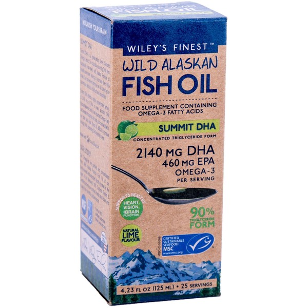 Wiley's Finest Summit DHA Liquid Wild Alaskan Fish Oil, 125 ml