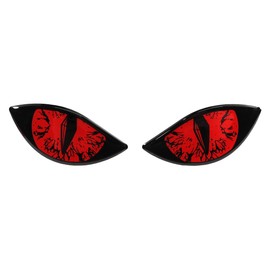 BIKE-label Reflex Sticker 3D Evil Eyes Car Motorcycle Helmet Red 910065VA