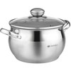 Daniks Classic Stainless Steel Stock Pot with Glass Lid –