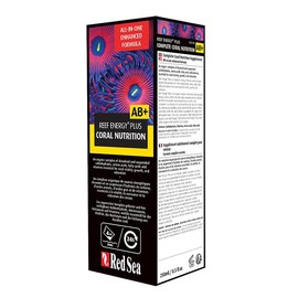 RedSea Reef Energy Plus (AB+) All in One Coral Food for Saltwater Aquarium Marine Reef Tanks | Food for Soft, LPS, SPS, and Non Photosynthetic Corals (250ml)