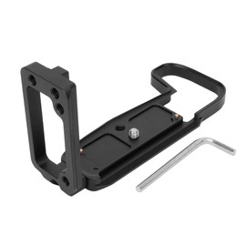 Quick Release Plate, Full Metal Vertical Right Angle Holder Quick Release Plate Bracket with Cold Shoe for Canon EOS-RP Cameras (Black)