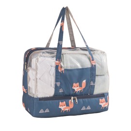 Kesaeki Pool Bag, Adult Plastic Bag, Large Capacity, Mesh Bag, Breathable Beach Bag, Waterproof, Spa Bag, Sauna Bag, Foldable, Swimming Bag, Small Pocket, Transparent Bag, Separate Wet and Dry Bag,