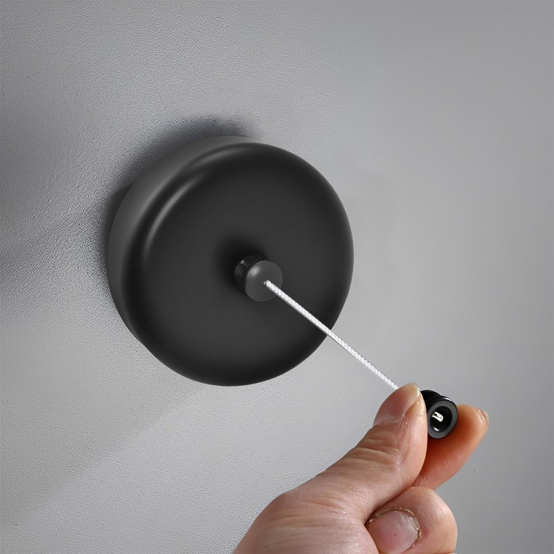 SUS304 Retractable Clothesline with Adjustable Nylon Clothing Rope for Bathroom