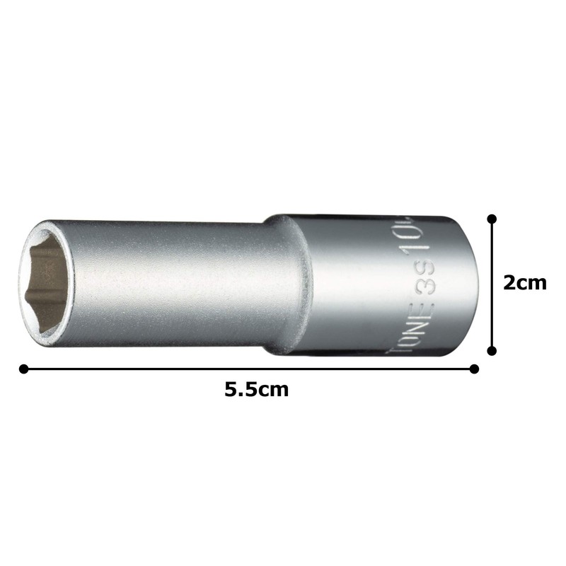 Tone Deep Socket (6 Angle) 3S-10L Drive Angle 0.3 inch