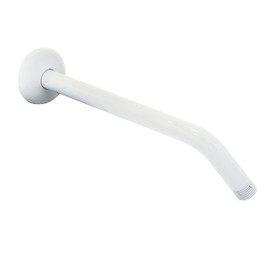 Westbrass 1/2" IPS x 10" Shower Arm with Sure Grip Flange, Powder Coat White, D302-1-50