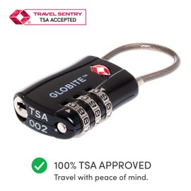 TSA Travel Lock - TSA Approved Luggage Locks by Globite Australia - 1,2,4,6 Pack