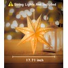 2Pcs Paper Star Lantern Lampshade 7 Pointed Star Paper Lanterns
