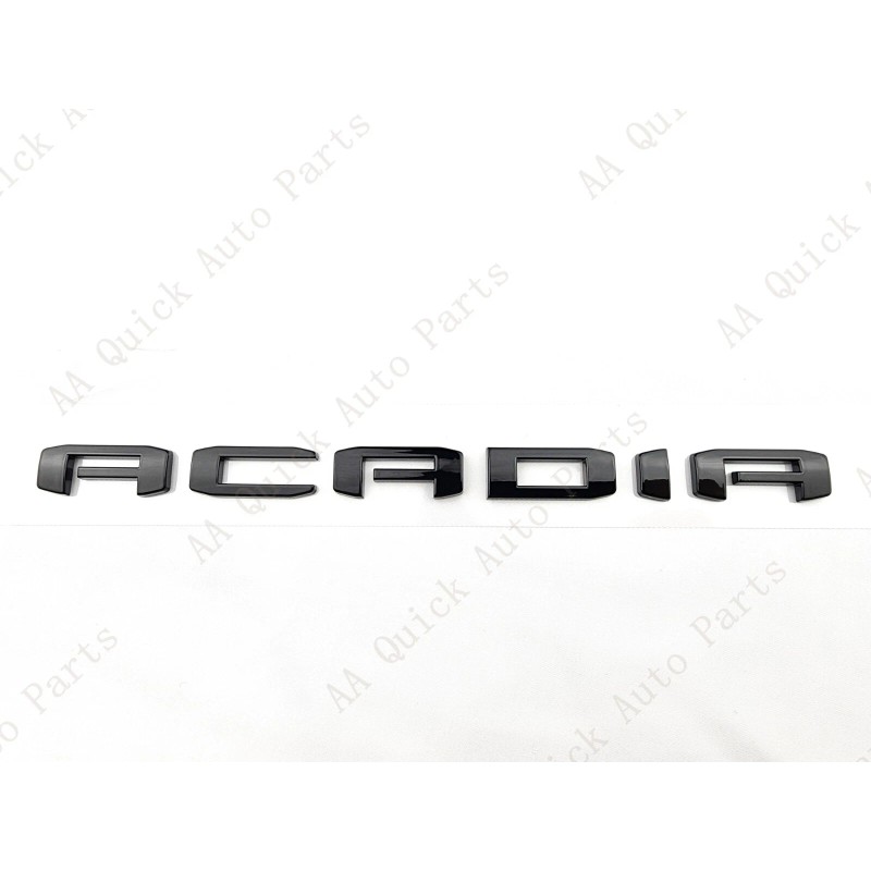 GMC 1PC Gloss Black Door Rear Tailgate Acadia Letter Emblem
