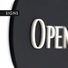 3DP Signs | Stylish Oval Black - Open/Closed Door Sign