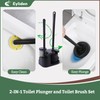 Eyliden Toilet Bowl Wand Kit and Plunger Combo, with 10pcs