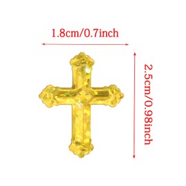 ONLYKXY 15g Cross Table Confetti Glitter Confetti Table Decor Confetti Cross Decoration for Birthday Wedding Foil Theme Thanks Giving Party Valentine's Day Scatter Bless Confetti (Golden)