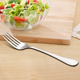 LIANYU - Tenedores para ensalada (12 unidades, acero inoxidable, para cubiertos, tenedores de postre, acabado espejo, aptos para lavavajillas
