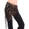 Women Belly Dance Hip Scarf, Sequin Tassels Triangle Tribal Wrap