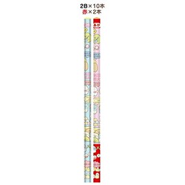 Sumikko Gurashi Shakikata Pencils (2B, Red) Comics Happy School (10 x 2B Pencils, 2 Red Pencils)