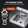 VEVOR Commercial Hand Sink with Faucet and Side Splash, NSF
