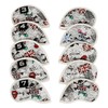Leather Golf Club Iron Head Covers 10 Piece Set Union