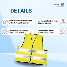Set of 2 High Visibility Vest in Case According to EN ISO 20471...