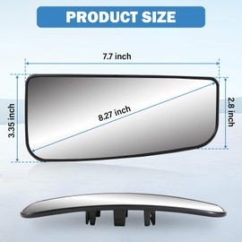 Passenger Right Side Heated Lower Tow Mirror Glass Replacement for 2015 2016 2017 2018 2019 2020 Ford F150, 2017-2020 Ford F250 F350 - Towing Convex Mirror with Rear Holder