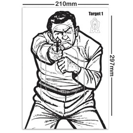 25 CARD TARGETS Air Rifle Pistol Targets Pellet A4 297 x 210mm 250gsm THICK CARD Shooting Training Practice Targets #148E
