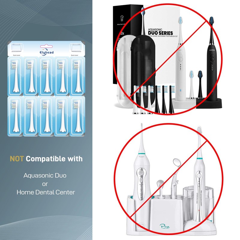 Toothbrush Replacement Heads Compatible with AquaSonic Black Series/Black Series pro/Vibe