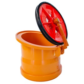 Frog Flap, Backflow Valve, End Piece, Backflow Closure, Frog Flap, Diameter DN 125, Rat Protection Flap, Waste Water PP Pipe Flap, Waste Water Pipe (Diameter DN 125)